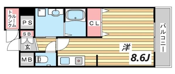 新開地駅 徒歩5分 4階の物件間取画像